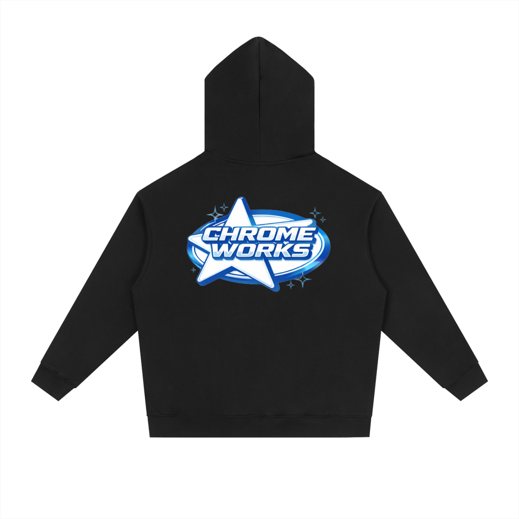 Blue “Chrome Works” Hoodie