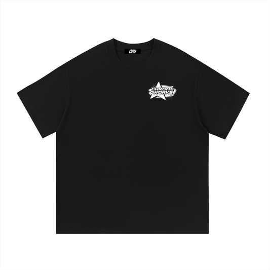 Cotton Black “Chrome Works” Star Tee