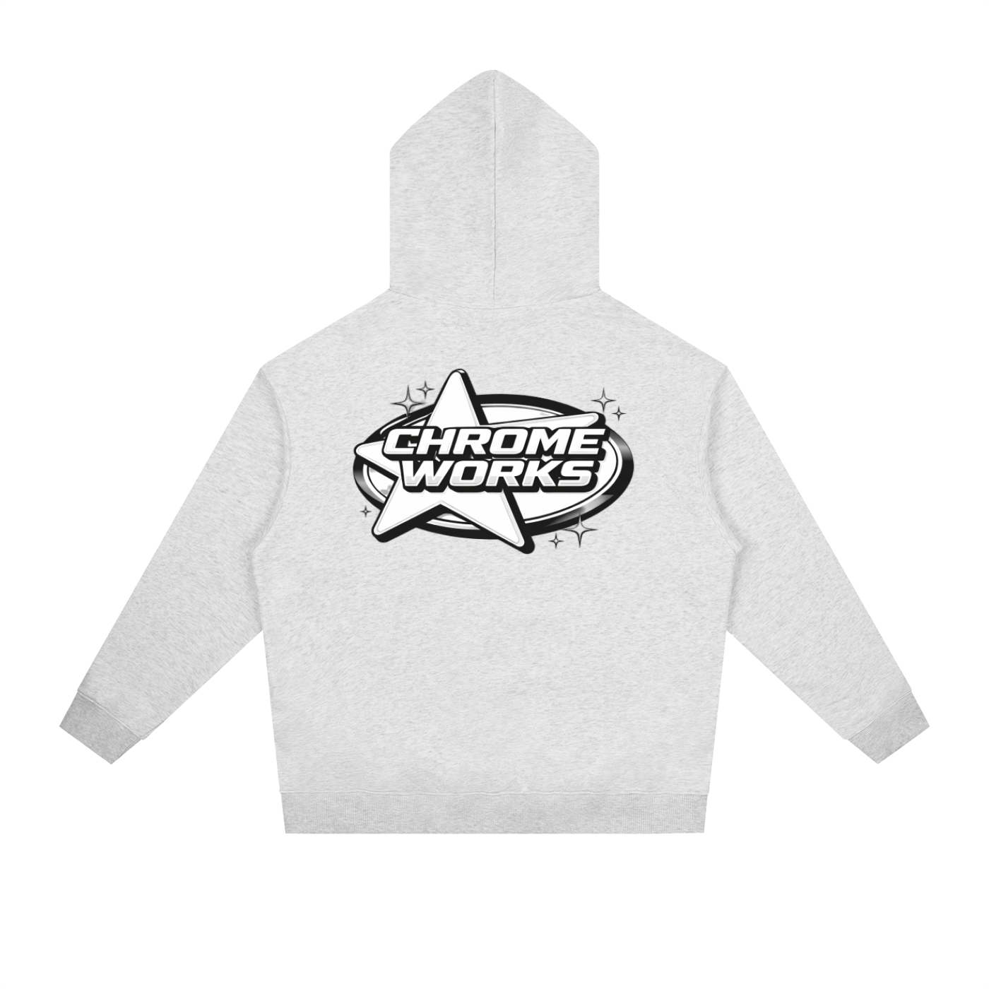 Heavyweight Black “Chrome Works” Hoodie