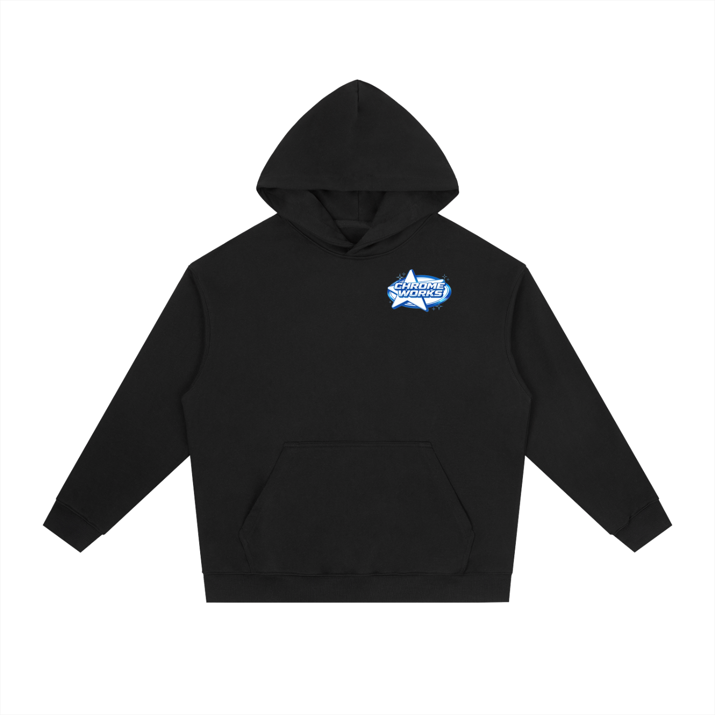 Blue “Chrome Works” Hoodie