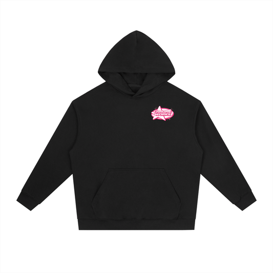 Heavyweight Pink “Chrome Works” Star Hoodie