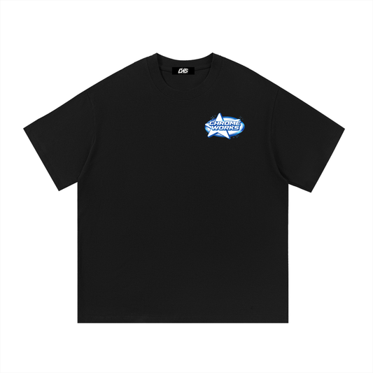 Cotton Blue “Chrome Works” Star Tee