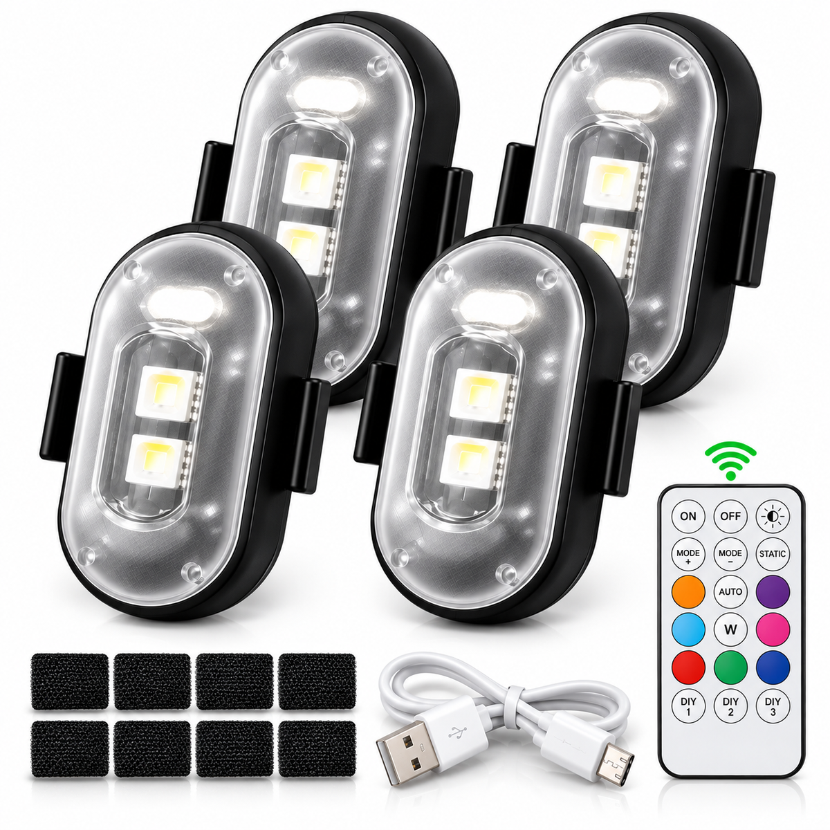 RECHARGEABLE VELCRO ROCKLIGHTS