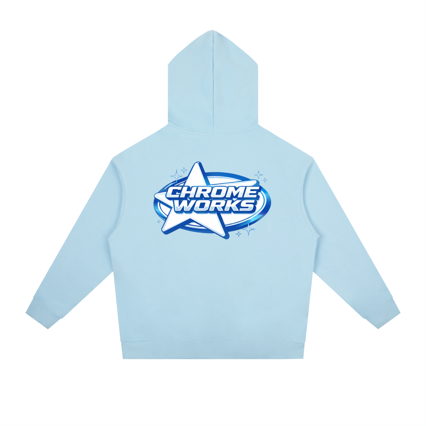 Blue “Chrome Works” Hoodie