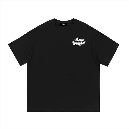 Black “Chrome Works” Tee