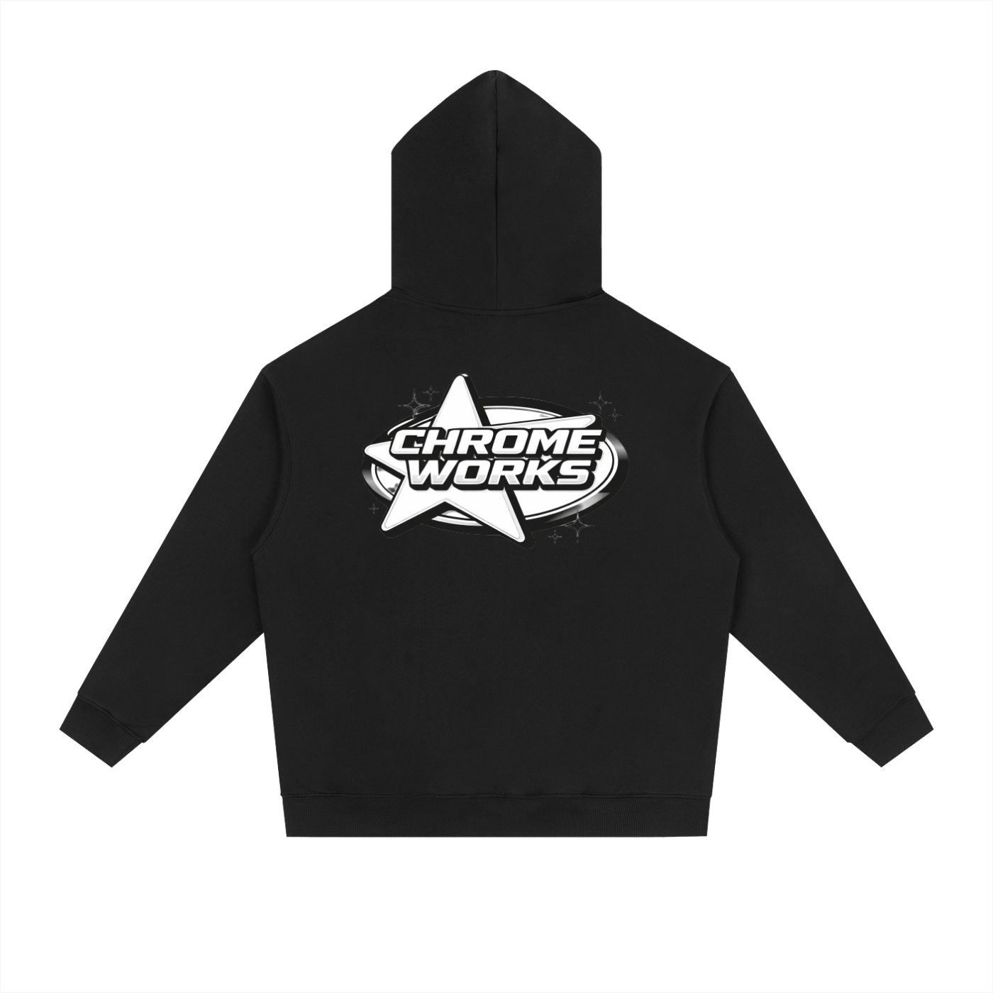 Black “Chrome Works” Hoodie