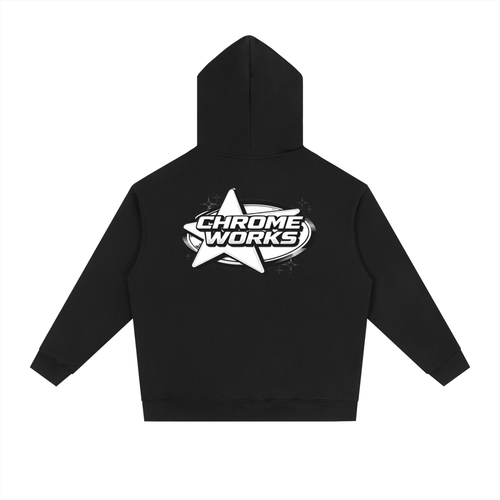Black “Chrome Works” Hoodie