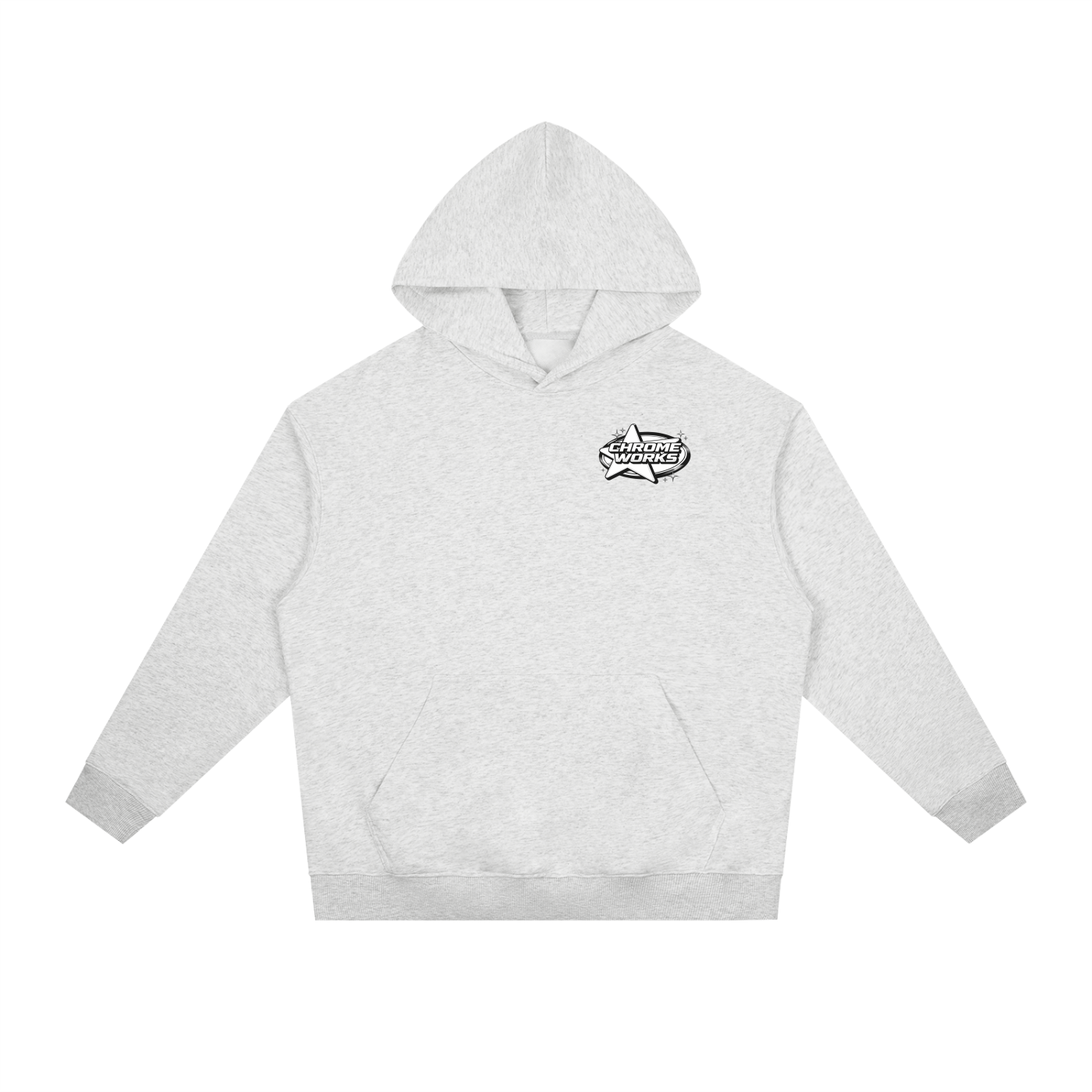 Heavyweight Black “Chrome Works” Hoodie