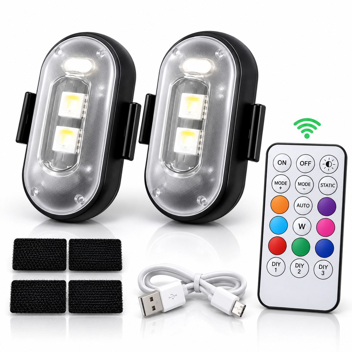 RECHARGEABLE VELCRO ROCKLIGHTS