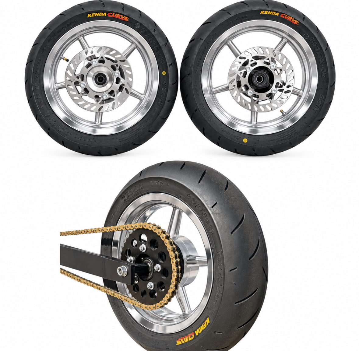 “CHROME” Tuttio| Yozma | RTR | Heybike 12 Inch Supermoto Set