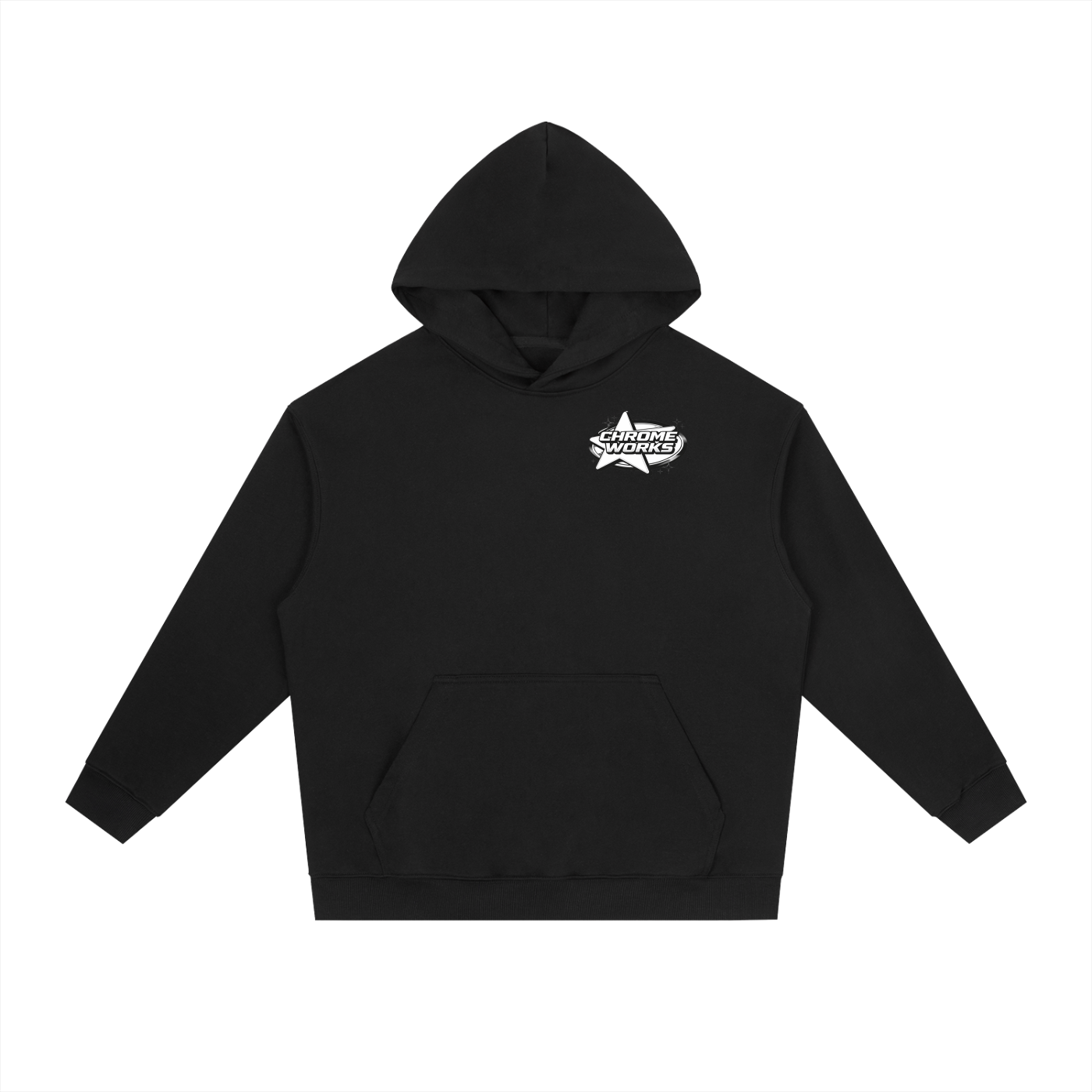 Black “Chrome Works” Hoodie
