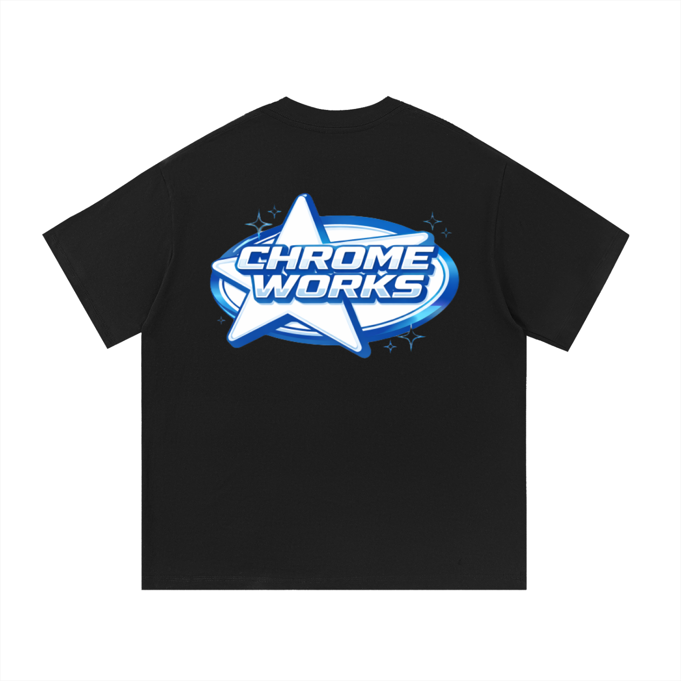 Cotton Blue “Chrome Works” Star Tee
