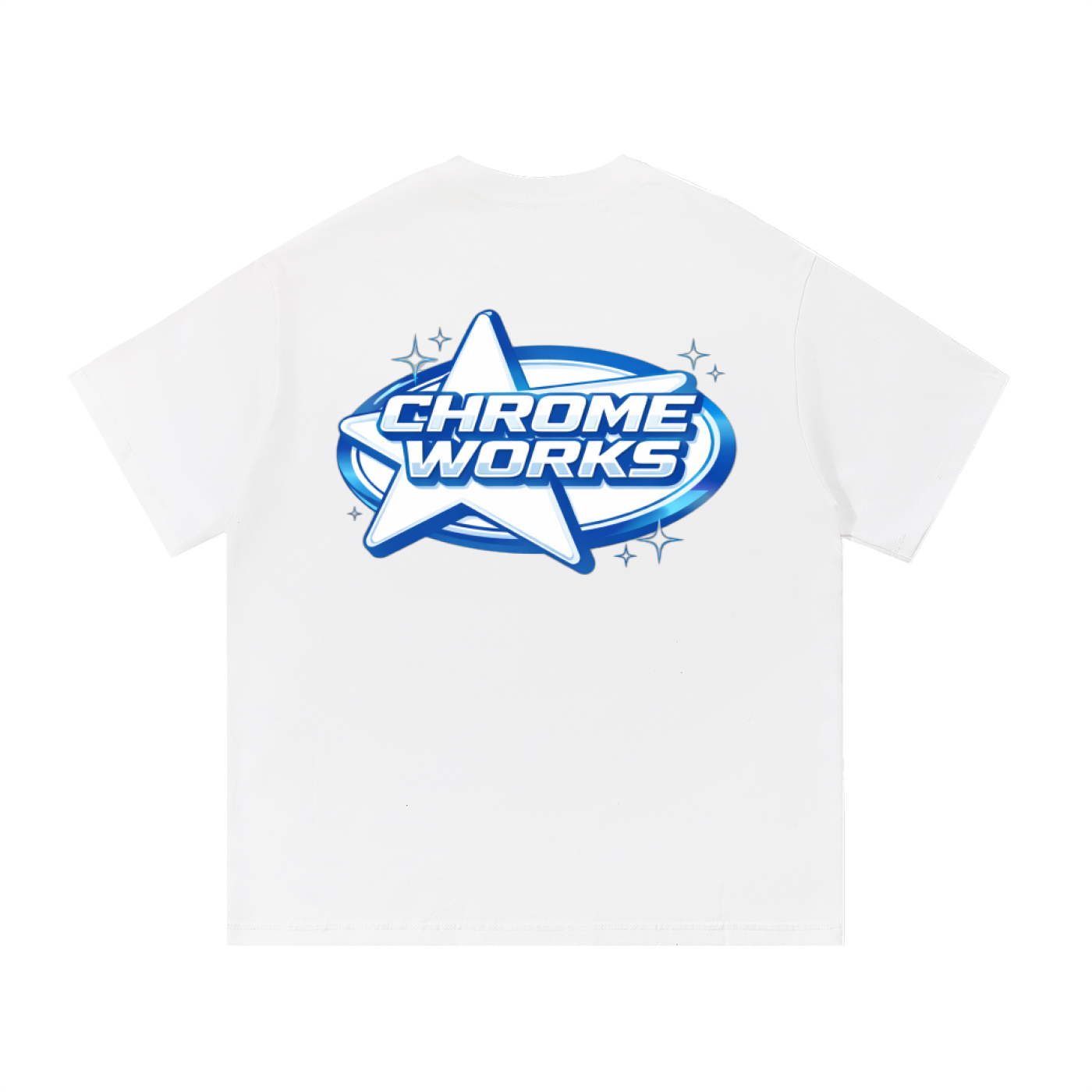 Cotton Blue “Chrome Works” Star Tee