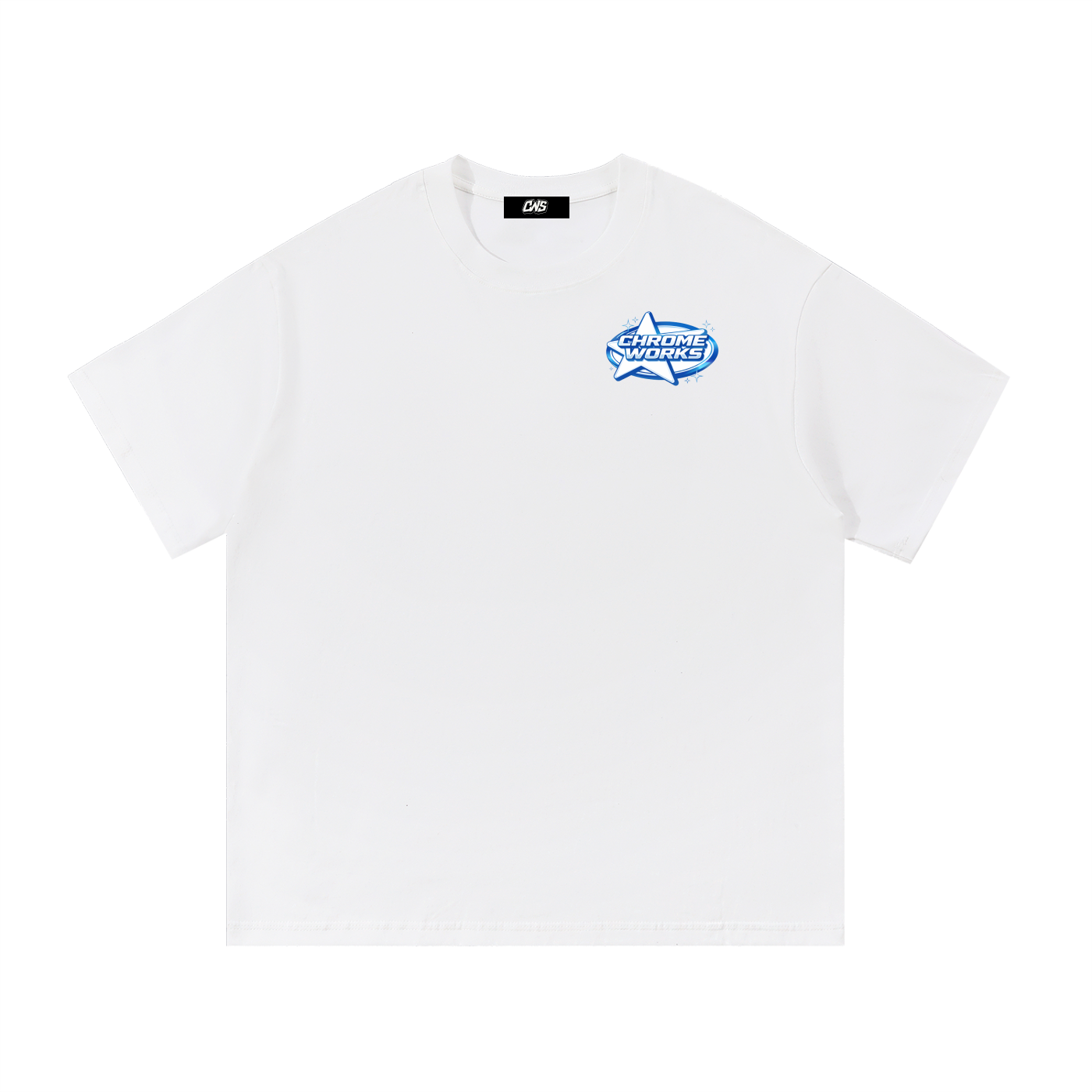 Blue “Chrome Works” Tee